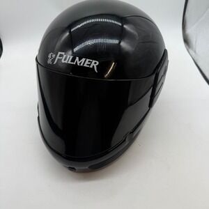 VTG Fulmer HT 60 II Full Face Motorcycle Helmet Black DOT -warning label out